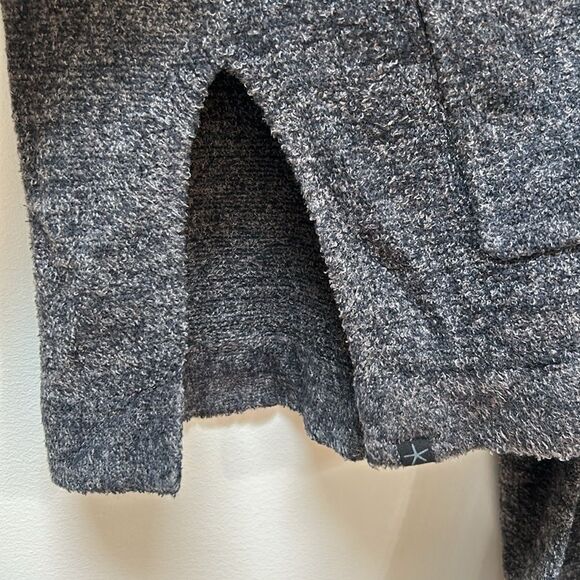 Barefoot Dreams Charcoal Gray Hooded Women's Cardigan Medium - Picture 7 of 8